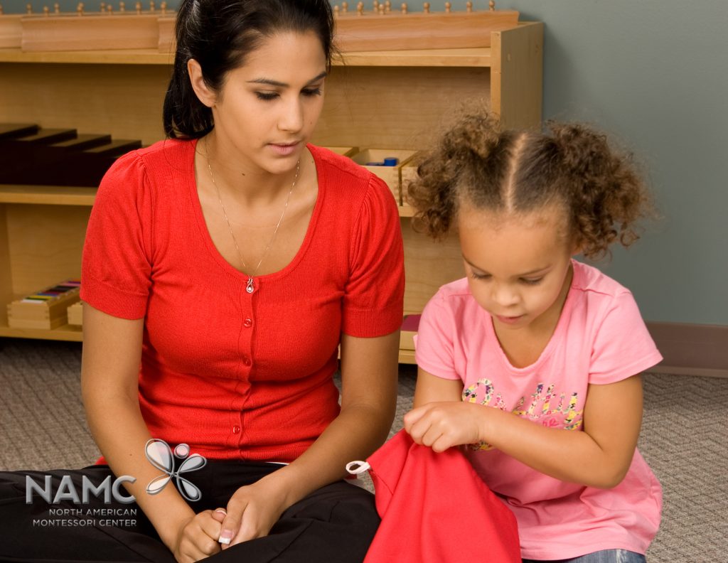 Teacher and child working with Mystery Bag