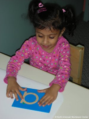NAMC montessori education nurturing concentration in child respect observation modeling behavior using sandpaper