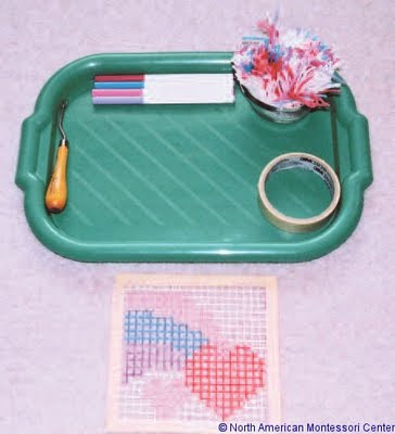 NAMC montessori elementary practical life activities explained independence responsibility latch hook kit