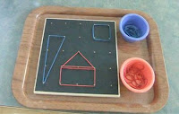 NAMC montessori preschool first day elastic board