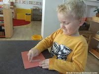 NAMC montessori sandpaper letters three period lesson