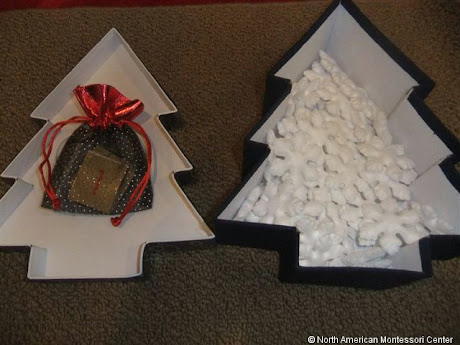 NAMC montessori activities holiday winter cards and counters