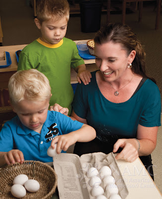 NAMC montessori teacher two boys interrupting grace and courtesy rules routines preschool