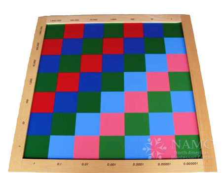 NAMC montessori math favorite lower elementary material checkerboard decimal checkerboard