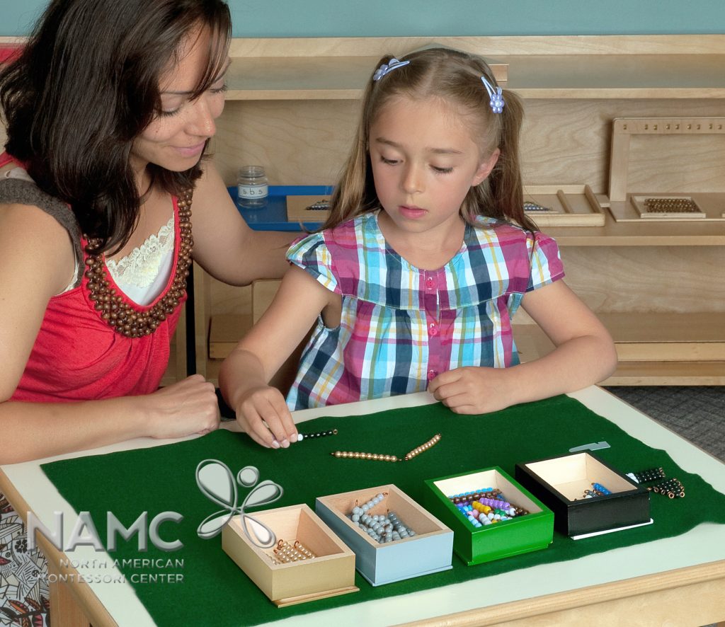 Montessori students working with the Snake Game