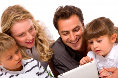 NAMC Montessori classroom computer applications family using tablet app