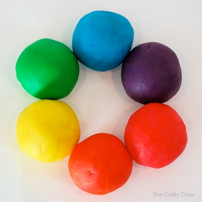 NAMC montessori earth day activities recycling modeling dough craft crow rainbow