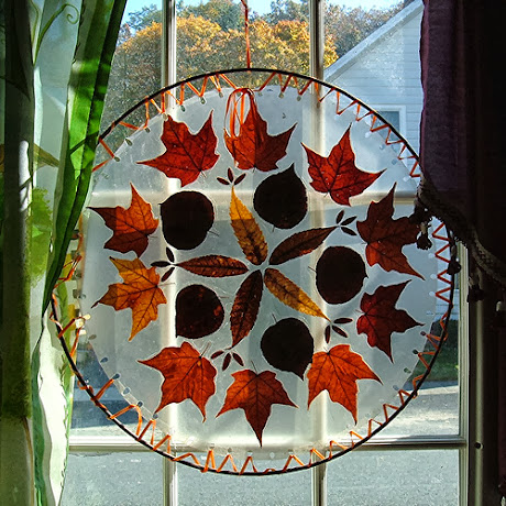 NAMC montessori sensory activities fall window mosaic maureclaire