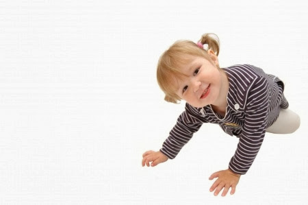 NAMC montessori teaching gratitude crawling girl