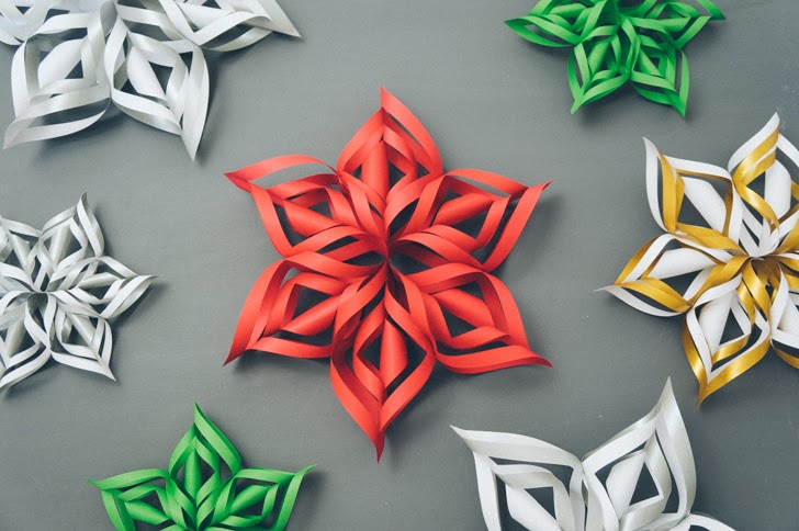 NAMC Montessori snow activities 3d paper snowflakes