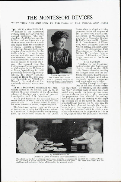 NAMC studying Dr. Montessori's works page from new students reference work