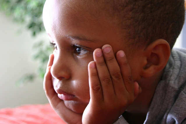 NAMC montessori teaching boys understanding neuroscience and hormones. confused looking boy