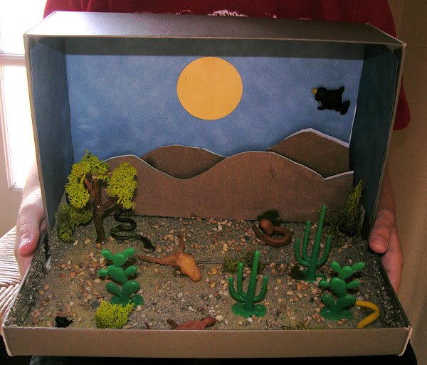 diorama of desert snake