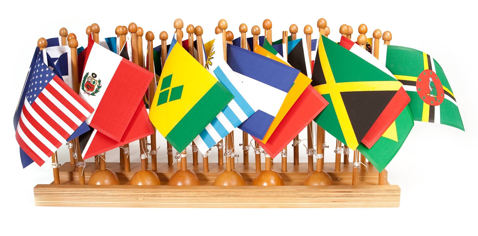 NAMC montessori working with gifted child flags of the world